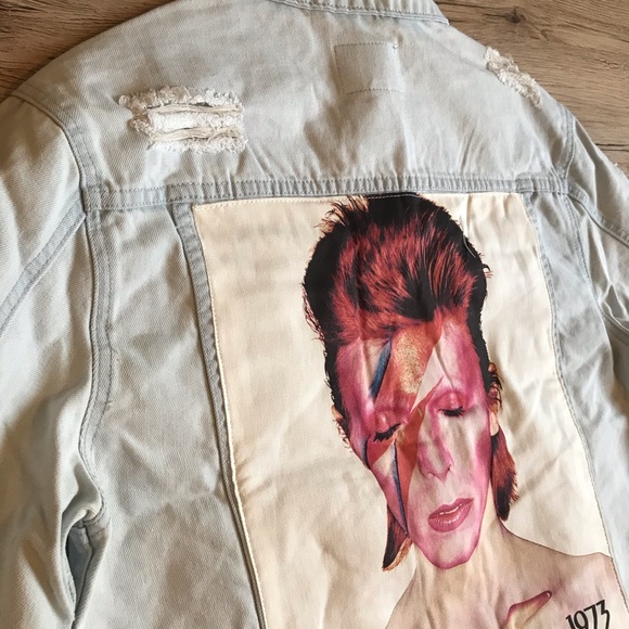 NWT Cotton On BOWIE Unisex Distressed Denim Jacket - Picture 5 of 16